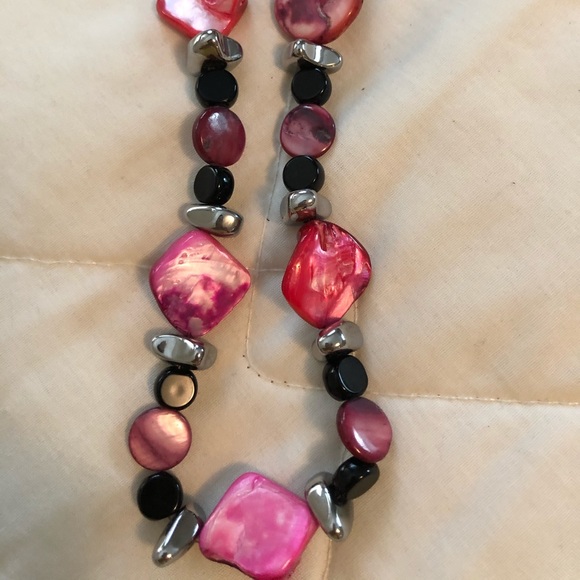 HAND MADE ONE OF A KIND NECKLACE AND HAT BAND 24” - Picture 1 of 6